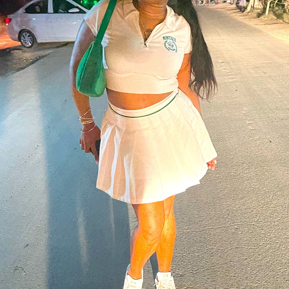 White tennis outfit